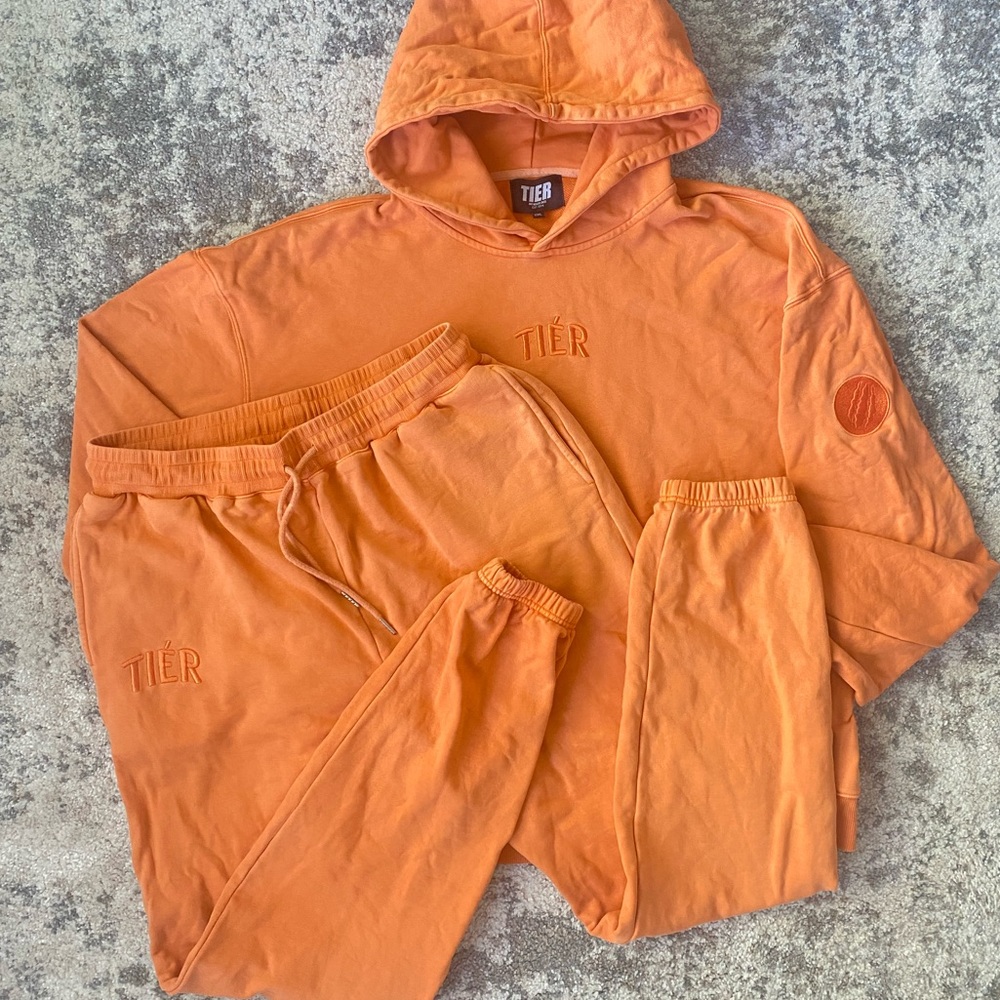 TIER Hoodie & Sweatpants Orange/Mango Set 2XL